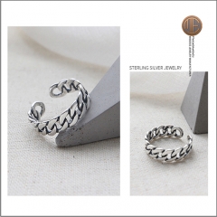 MESR-00011 Chain Style 925 Sterling Silver Ring Open Ring Wraparound Ring Classic Style Jewelry Valentine Gift Birthday Present ★MISSOCE★