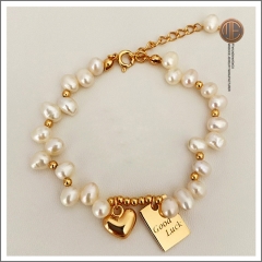 MESB-00048 Silver Bracelet With Pearls
